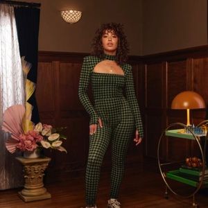 Adidas x Ivy Park - Allover Print Catsuit- Authentic classic houndstooth pattern